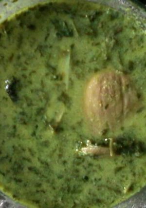 Foto resep gulai kuning asam daun ubi (singkong)