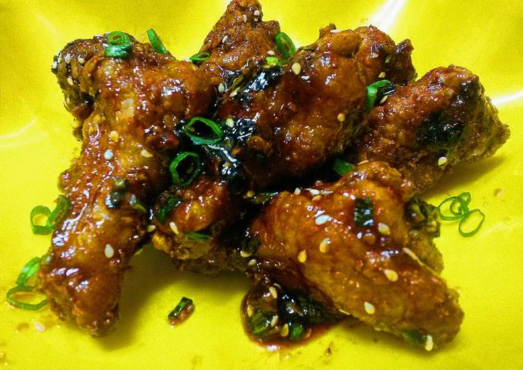 Resep Korean Fried Chicken (Yangnyeom-Tongdak) | Cara Masak Korean Fried Chicken (Yangnyeom-Tongdak) Yang Menggugah Selera