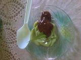 puding alpukat saos coklat