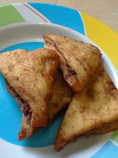 Foto resep Roti tawar goreng isi coklat tabur keju 