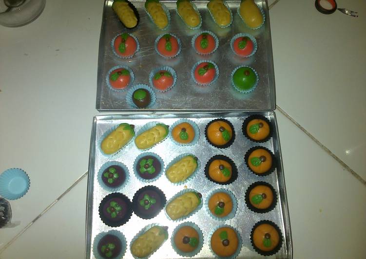 nastar bentuk buah2 yg imoet