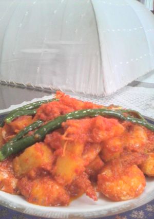 Foto resep Balado udang pedas merah