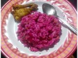 Nasi goreng Pink buah naga