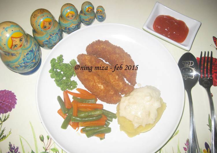 12. Chicken Katsu and Mashed Potatoes