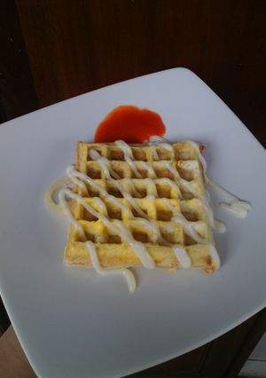 Foto resep Roti panggang waffle