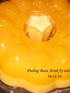 Foto resep 15. Puding Busa Jeruk dengan vla