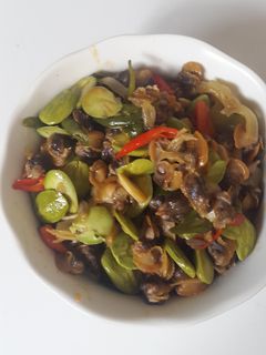 Foto resep Kerang tumis pete