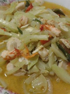 Foto resep labu siam udang masak santan