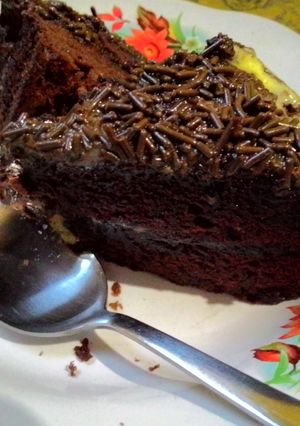 Foto resep Simple Steam Black Forest Ala Chef Mama