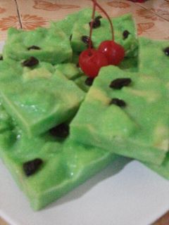 Foto resep Puding Roti Tawar Pandan