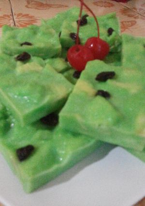 Foto resep Puding Roti Tawar Pandan