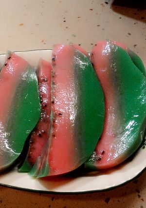 Foto resep Puding semangka salah warna
