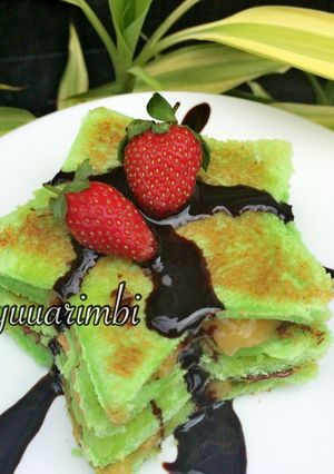 Foto resep roti bakar selai kacang, nutella, dan pisang