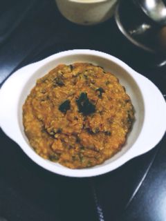 Foto resep MPASI 10mth : Oatmeal ubi daging