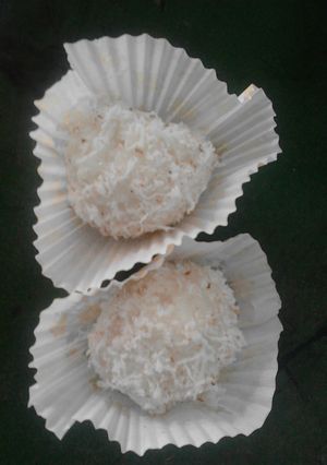 Foto resep ketan bulat isi pisang