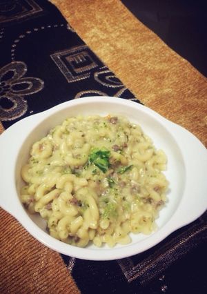 Foto resep MPASI 10 bulan : Makaroni Daging Saus Keju