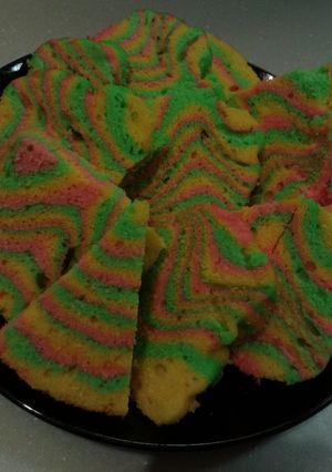 Foto resep Bolu kukus pelangi mudah
