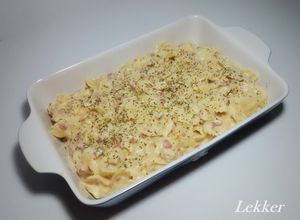 Foto resep Farfalle Chicken Carbonara