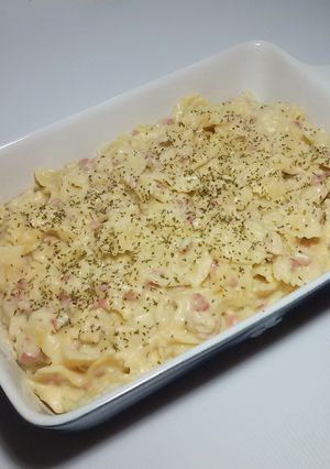Foto resep Farfalle Chicken Carbonara