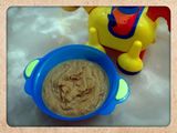 MPASI, bubur labu kuning biscuit coklat susu