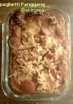 Foto resep spaghetti panggang yummy