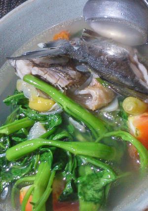 Foto resep Soup Ikan Bawal Kangkung