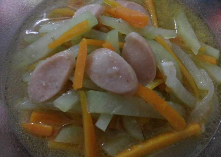 Cara mudah meracik Tumis manis labu siam wortel, Lezat Sekali