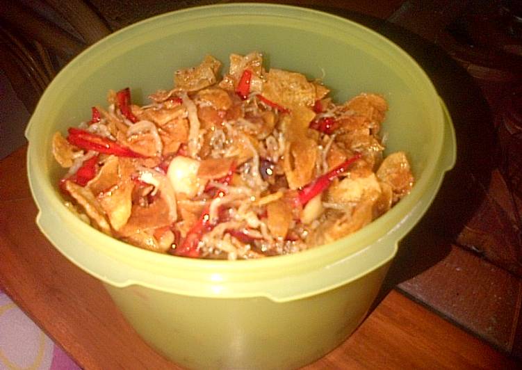 sambel kering kentang + Teri medan endes