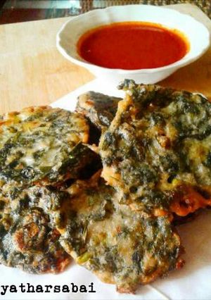 Foto resep Bakwan Daun Singkong dengan Cabe Kuah