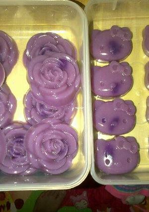 Foto resep pudding talas ungu