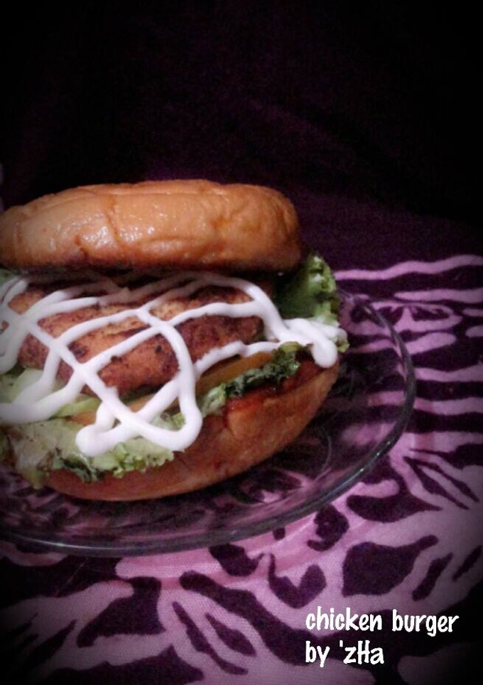 Foto resep chicken burger