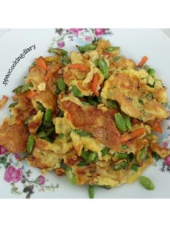 Foto resep Dadar Wortel Buncis Sehat