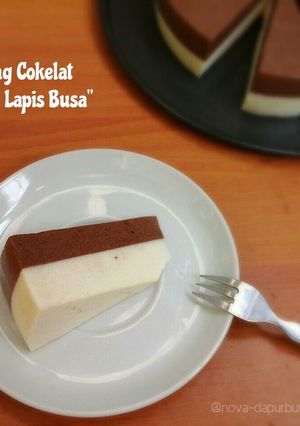 Foto resep "Puding Cokelat Lapis Busa"