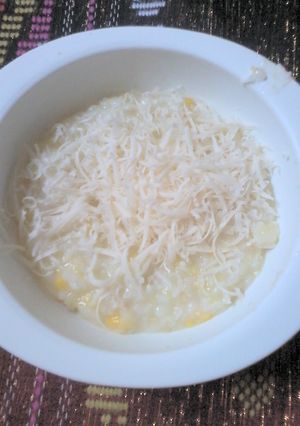 Foto resep Bubur ayam jagung keju-MPASI
