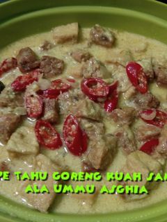 Foto resep tempe tahu goreng kuah santan