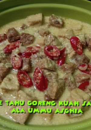 Foto resep tempe tahu goreng kuah santan
