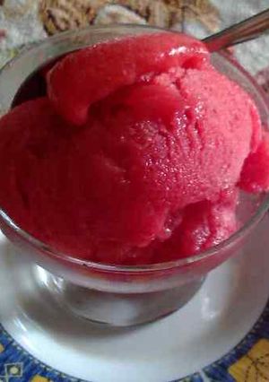 Foto resep sorbet buah strawberry