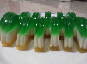 Foto resep Puding Mix Kelapa Muda Pandan Jeruk