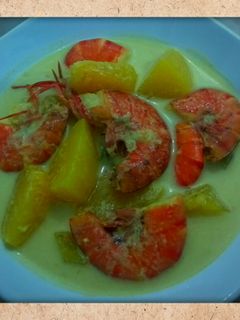 Foto resep Gulai labu tanah dan udang lezat