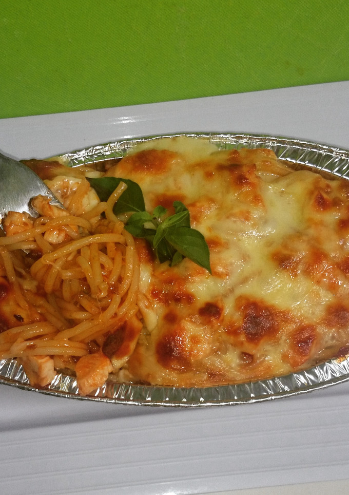Foto resep spaghetti panggang mudah
