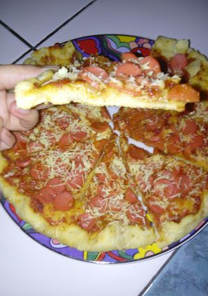 Foto resep Pizza Kornet Sosis Simple