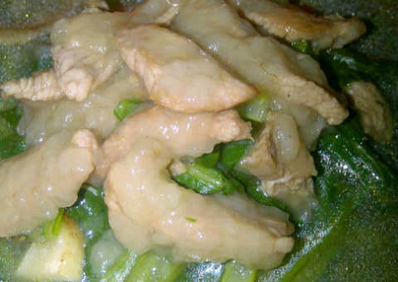 Sawi Kuah Daging Salut Tepung
