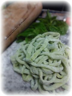 Foto resep mie bayam
