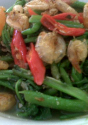 Foto resep Si Renyah Selada Air Tumis Bumbu Udang