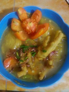 Foto resep Sop ceker bumbu kuning 