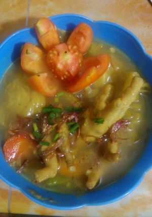 Foto resep Sop ceker bumbu kuning 