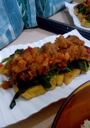 Foto resep Tahu Bayam Saus Ikan Panggang