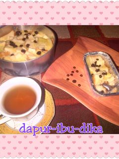 Foto resep puding roti kukus chocoraisin
