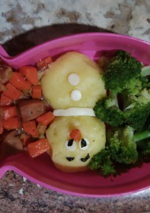 Foto resep mesh potato bento