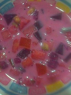 Foto resep es buah naga merah
